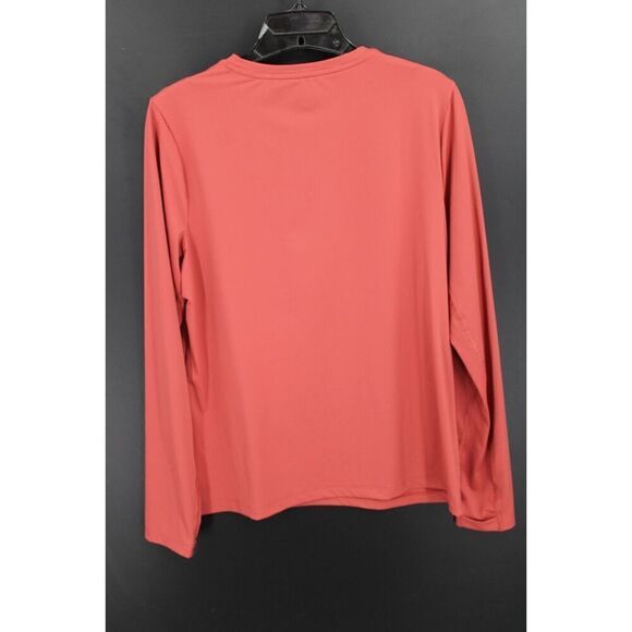 DULUTH Trading Co. Men’s Pullover Shirt Sz L Salmon Pink Long Sleeves Stretch - Picture 3 of 5